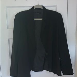 Zara Women’s Black Blazer with Shoulder Pads